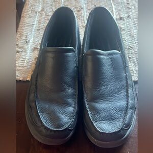 Rockport Classic Black Leather Slip-Ons